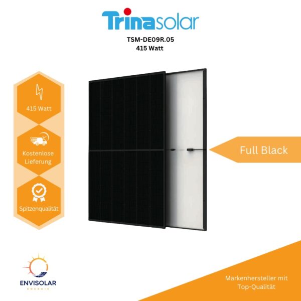 ENVISOLAR 415 Watt Kostenlose Lieferung Spitzenqualität Full Black TSM-DE09R.05 415 Watt Markenhersteller mit Top-Qualität